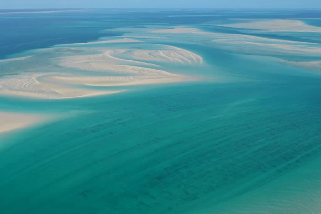 Aerial view Bazaruto Archipelago. Solo personal meditation retreats in Africa and Online