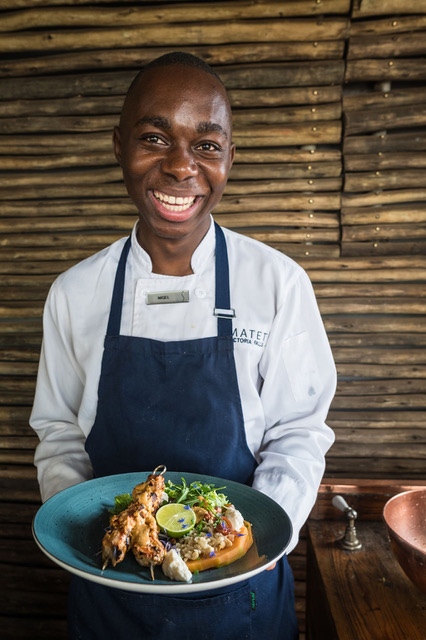Fresh and local food with chef at Matetsi Lodge Victoria Falls Zimbabwe