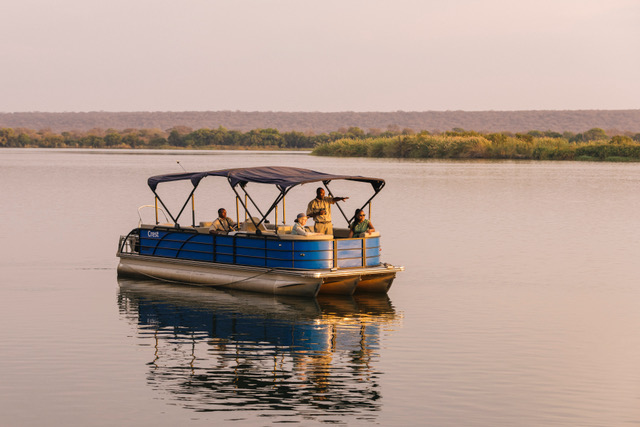 River Cruise on the Zambezi river Matetsi Game reserve Zimbabwe